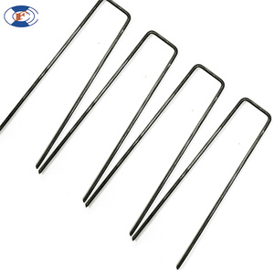 एचएफ लॉन नाखून आकार स्टील ग्राउंड गैल्वेनाइज्ड पेग्स गैल्वेनाइज्ड स्टेपल यू प्रकार वायर स्टील पेग - Product Image 3