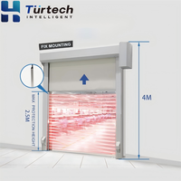 Barrière lumineuse de sécurité industrielle Turtech DT183-D IP67 pour porte sectionnelle, 4 à 57 paires, pour porte rapide