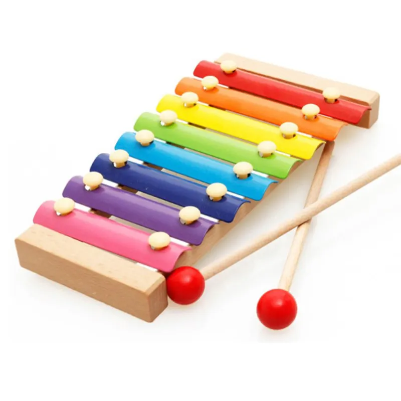 学習教育子供のための木製木琴子供音楽玩具木琴知恵Juguetes8ノート楽器