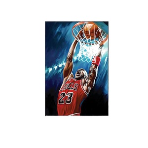 Peinture murale encadrée minimaliste moderne <span class=keywords><strong>NBA</strong></span> Kobe, décoration de star du sport, art mural pour salon, grand format en aluminium - Product Image 4