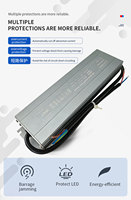 Controlador LED AC-DC de Alta Calidad, Carcasa de Aluminio Impermeable IP67, Sellado Completo con Silicona, Resistente a Salpicaduras de Lluvia y Polvo