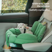Lit de transport portable pour chat 2 en 1, nid de voyage pour chat, siège auto pour animaux de compagnie coupe-vent et chaud avec sac à main pour chats et petits chiens