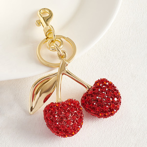 Llavero con Portamonedas en Forma de Cereza, Colgante de Metal de Lujo para Bolsos y Coches, Regalo Creativo para Damas - Product Image 2