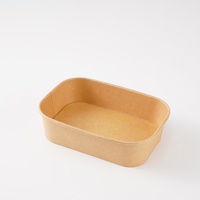 Boîte alimentaire jetable carrée en papier kraft imperméable, résistante aux UV, pour les repas à emporter, les réunions de famille, les fêtes et l'utilisation en salle de sport
