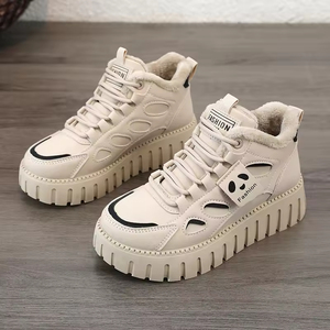 2026 Winter Lace-up Waterproof Plush Cotton Shoes for Warmth and Fashion for Students - Product Image 5