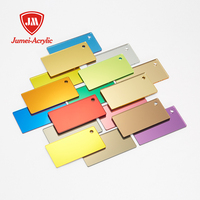 Plaques de miroir acrylique dorées personnalisées Jumei, tailles 1220x2440mm et 1220x1830mm, découpe sur mesure