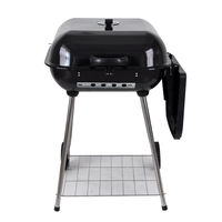 Barbecue au charbon de bois pliable SEJR 22 pouces en acier émaillé porcelaine pour extérieur avec chariot