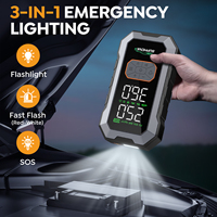 Démarreur de Voiture et Moto avec Batterie Externe 12V 16000mAh 2800A Courant de Pointe, Pack de Démarrage avec Compresseur d'Air pour Voiture et Gonfleur de Pneus