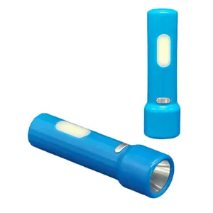 手电筒lagos OEM和可以打印徽标便宜的迷你塑料可充电led手电筒手电筒，带cob灯用于礼品