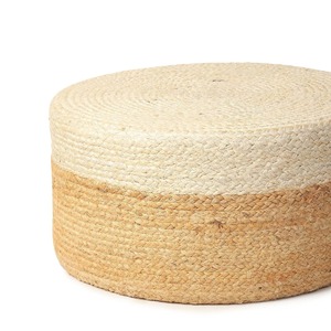 Hot Sale Handmade Natural Jute Ottoman Pouffe Round Braided Stool for Living Room Home Decor Available At Export Price - Product Image 2