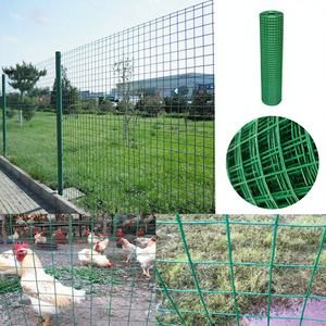 10x10mm Hole Dutch Weave <b>PVC</b> <b>Coated</b> Galvanized Welded <b>Wire</b> <b>Mesh</b> with Bending for Egg Layer Chicken Cages & Modern Bird Feeders - Product Image 1