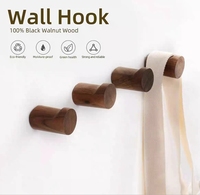 Crochets muraux multifonctionnels en bois, classiques et modernes, faits à la main, pour vêtements et salle de bain