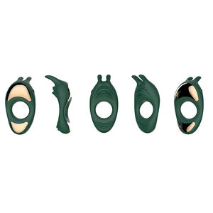 Dubbele Vibrerende Cock Ring Met Roze Clitoris Stimulator Plezier Penis Ring Vibrator Paren Volwassen Seksspeeltjes Voor Mannen - Product Image 4