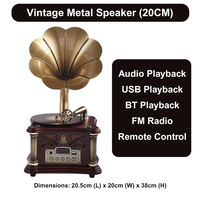Vente flash : tourne-disque sans fil rétro, lecteur de disques vinyles tout-en-un, vintage, 3 vitesses, BT, FM, USB, lecteur de disques personnalisé, audio haute fidélité