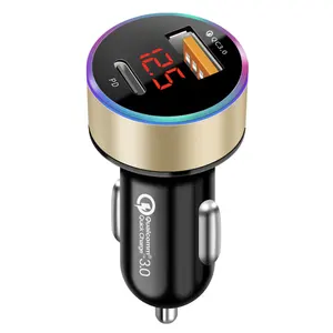 Chargeur de voiture rapide double USB, 36W, pour téléphone Portable, lors des voyages, USB type c, PD, vente en gros, 2020