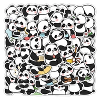 50 autocollants imperméables en cuivre Panda Life pour la décoration et les agendas DIY