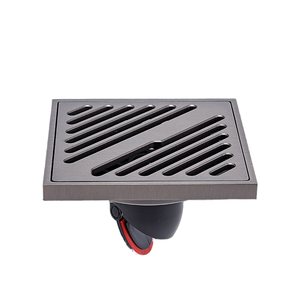 Modern 4 Inch Floor <b>Drain</b> Square Anti-Reverse Strainer Easy Clean <b>Bathroom</b> Washing 10x10cm Brass Anti-Clog Anti-Odor Floor - Product Image 1