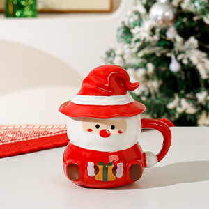Tasse magique de Noël en forme de bonhomme de neige, mignonne, créative, en céramique, pour boire du café ou de l'eau - Product Image 4
