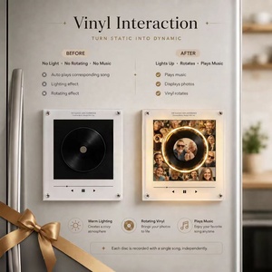Aimant de réfrigérateur rotatif NFC sur le thème de TXT avec veilleuse, aimant d'album K-pop en acrylique présentant 9 chansons <span class=keywords><strong>pour</strong></span> la collection des fans - Product Image 3