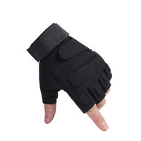 Gants tactiques noirs en microfibre, résistants aux coupures, anti-couteau, demi-doigts, antidérapants, durables, pour le combat