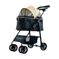 Poussette pour chien, chariot, 4 roues, grande poussette détachable pour animaux de compagnie, pour chien et chat, poussette portable pour animaux de compagnie pour le voyage