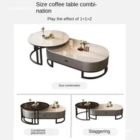 Moderner Luxus-Glascouchtisch mit Einfachem, Elegantem Ovalem Design für Wohnzimmer und Kleine Apartments - Online-Sensation