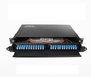 แผงแพทช์ไฟเบอร์ออปติก PLC Splitter แบบขายส่ง 12 24 48/96 พอร์ต SC/FC/LC/ST สำหรับเครือข่าย FTTH - Product Image 1