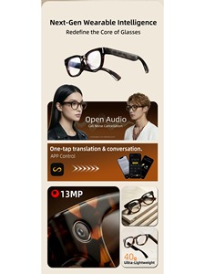 Nouvelles Lunettes Intelligentes IA G600S 2026 avec Enregistrement Vidéo 13MP IMX386, Appel Vidéo/Audio, Traduction Intelligente et Design Élégant Effet Écaille de Tortue - Product Image 2