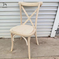Chaise de salle à manger en bois de style nordique EaseNeat avec coussin et dossier haut pour salle à manger, hôtel