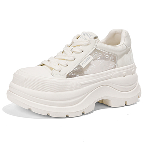 Chaussures pour femmes à semelles souples et confortables, rehaussantes, respirantes en maille blanches, collection été 2026 - Product Image 1