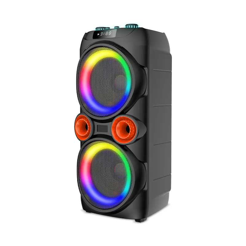 Sing Speaker Subwoofer nirkabel, Speaker Audio nirkabel dengan mikrofon Bluetooth untuk pesta luar ruangan