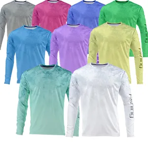 Vêtements de pêche anti-uv à séchage rapide personnalisés de haute qualité hommes UPF 50 + à manches longues maillot de pêche Performance chemises de pêche