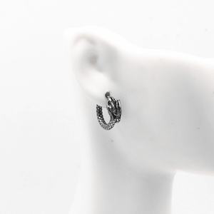 Pendientes de Aro Huggie Personalizados para Hombre, de Acero Inoxidable 316 Hipoalergénico, con Diseño Vintage de Escamas de Dragón, Estilo Gótico, Regalo - Product Image 4