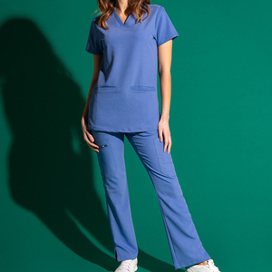 Uniforme Médico Ecológico de Talla Grande, Conjunto de Uniforme Tejido, Colores al por Mayor, Estilo de Uniforme para Enfermeras y Médicos de Hospital para Mujer - Product Image 3