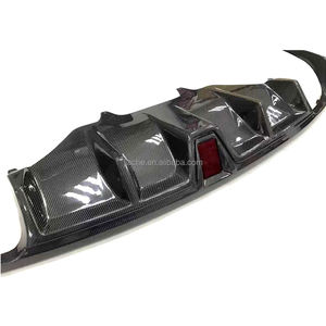 De fibra de carbono parachoques trasero difusor con luz LED tiburón estilo parachoques para <span class=keywords><strong>Porsche</strong></span> <span class=keywords><strong>Macan</strong></span> 2014-2018 - Product Image 4