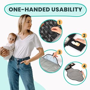 Popok poliester portabel stasiun Penggantian tahan air dapat dilipat untuk bayi baru lahir perjalanan bayi Registry Cari Item - Product Image 4