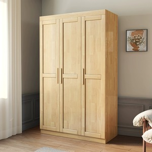 Armario Nórdico de Madera Maciza con Puertas Dobles, Estilo Moderno Minimalista, Gran Capacidad, Mueble de Almacenamiento para Dormitorio - Product Image 2