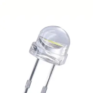 High output 80-100degree TW Epistar chips 8-9lm Super bright 5mm Straw hat white LED diode for lighting