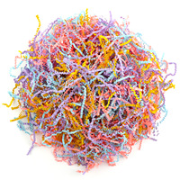 Déchets de papier raphia ondulé multicolores pour Pâques, 100g, pour remplissage de boîtes cadeaux et décoration de fête