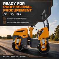 Compacteur routier vibrant à double tambour, gamme complète de 1 à 1,8 tonne, pour asphalte, mini-compacteur, 1 tonne, 1,2 tonne, 2 tonnes, 3 tonnes, 4 tonnes, 5 tonnes