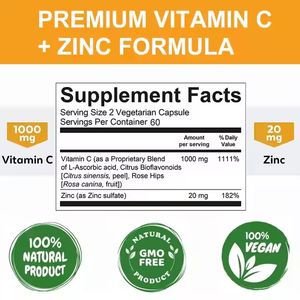 <b>MY</b> Factory OEM/ODM 1000mg Vitamin <b>C</b> & 20mg Zinc for Immune Support, Antioxidant Protection and Skin Whitening Softgels - Product Image 6