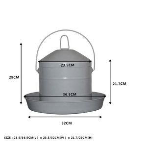 Automatische Kippenwaterer Food Grade Gegalvaniseerde Stalen Zware Duurzame Kippenwaterer Kippendrinker Met Handvat - Product Image 3
