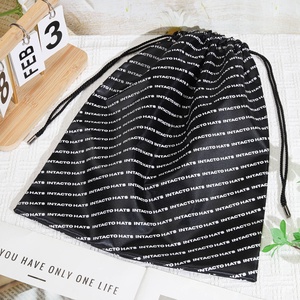 Bolsa de satén grande con cordón, impresa digitalmente, para ropa, cabello, compras, zapatos, sombreros, almacenamiento, bolsa guardapolvo de satén de seda negra, personalizada, ¡Gran oferta! - Product Image 3