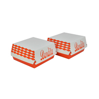 Carton d'emballage de restauration rapide en papier kraft personnalisable pour plats à emporter Boîte à hamburger frites avec impression de logo