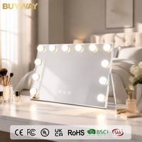 Espejo de Maquillaje Hollywood Profesional de 15 LED, Alta Fidelidad de Color (CRI), Sonido Estéreo, Espejo Cosmético Grande para Salón Profesional y Hogar