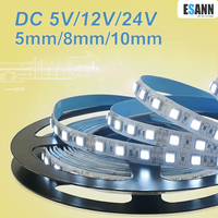Bande lumineuse LED ESANN Smd5050 en cuivre résistant à la chaleur, LED monocolores blanches, DC 12V USB 5M flexible IP20