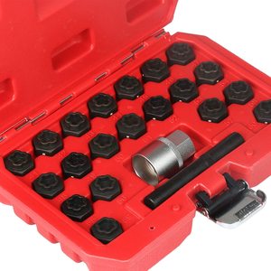 Écrous de verrouillage de roue de véhicule, 22 pièces, jeu d'outils clés <span class=keywords><strong>pour</strong></span> Audi <span class=keywords><strong>antivol</strong></span>, démontage principal de la jante de roue <span class=keywords><strong>pour</strong></span> BMW - Product Image 3