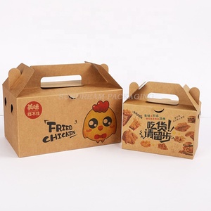Custom logo Korean Style Chicken Leg Wing <strong>Steak</strong> Nuggets Kraft Paper Disposable Packaged Chicken Takeaway <strong>Box</strong> - Product Image 6