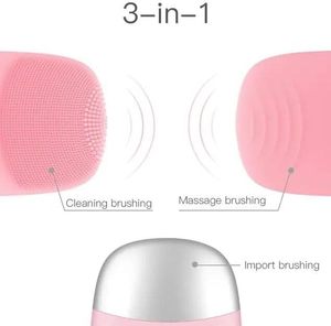 Facial Cleansing Brush Hand Held USB Portable Silicone Waterproof Rechargeable Face Wash Brush Massaging for Deep Cleansing - Product Image 3