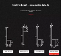 Brosse de joint d'étanchéité industrielle personnalisée directement de l'usine Saman, à poils en nylon droits/ondulés, pour portes et fenêtres, anti-poussière, support OEM